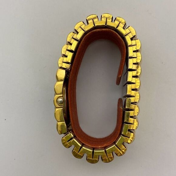 ExpLrAess Women's Stainless Steel Case Bracelet Band Gold-Toned Analog Watch - Picture 4 of 8